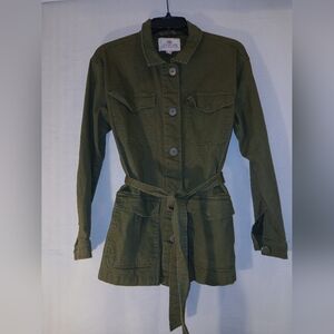 1 Sunset Lane Olive Green Women's Utility Jacket.